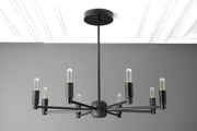 Mobilux Line Modern Chandelier - 8 Arm Mid Century Hanging Light